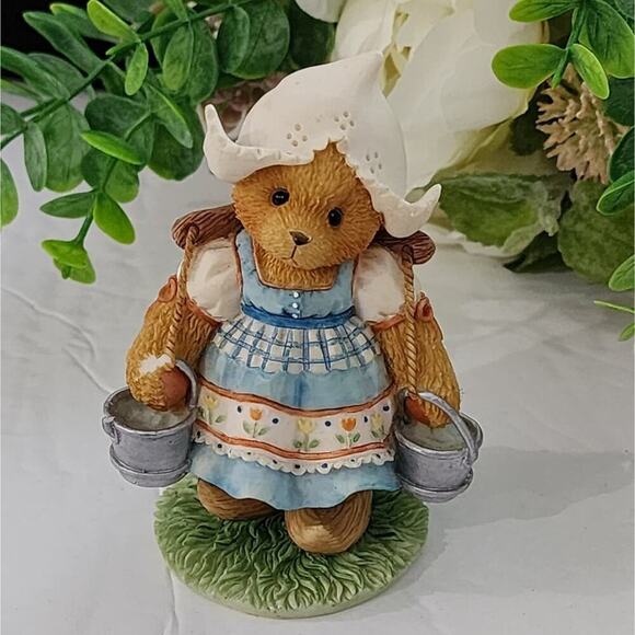 Cherished Teddies HOLLAND KATRIEN Tulips Blossom With Friendship Bear‎ Figurine - Picture 1 of 5
